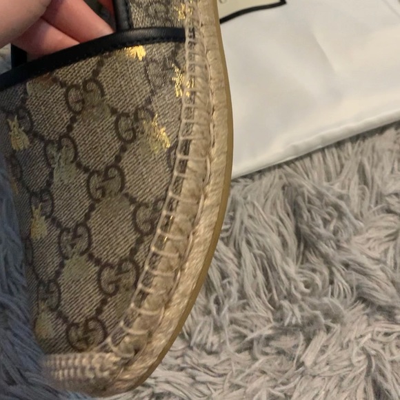 gucci logo espadrille flat